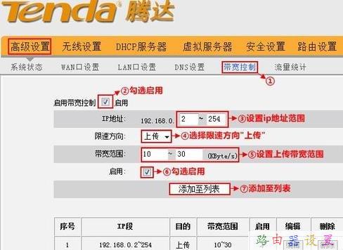 tenda路由器怎么限速